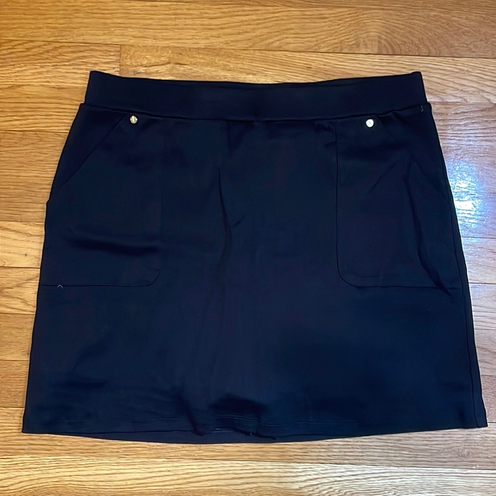 Jones New York Signature Womens Large Black Skort with Pockets